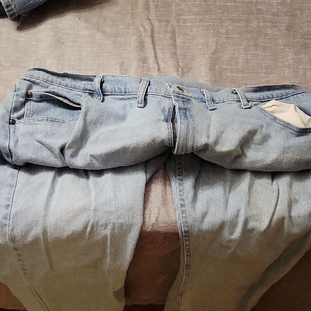 Light Blue Denim Jeans 44 Waist 30 Length
